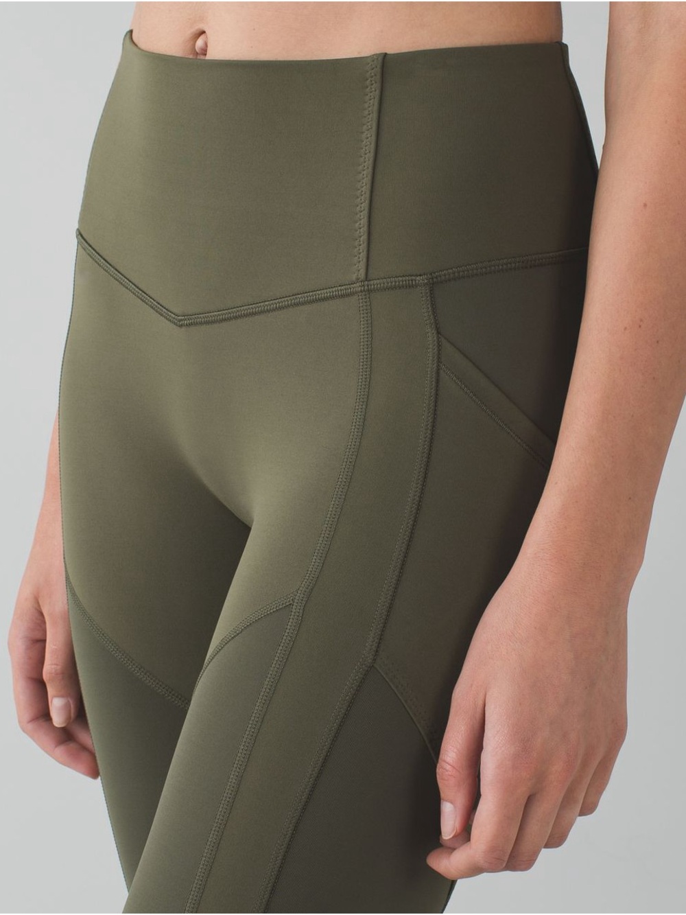 Lululemon All the Right Places High-Waist Olive Green Leggings with Pockets